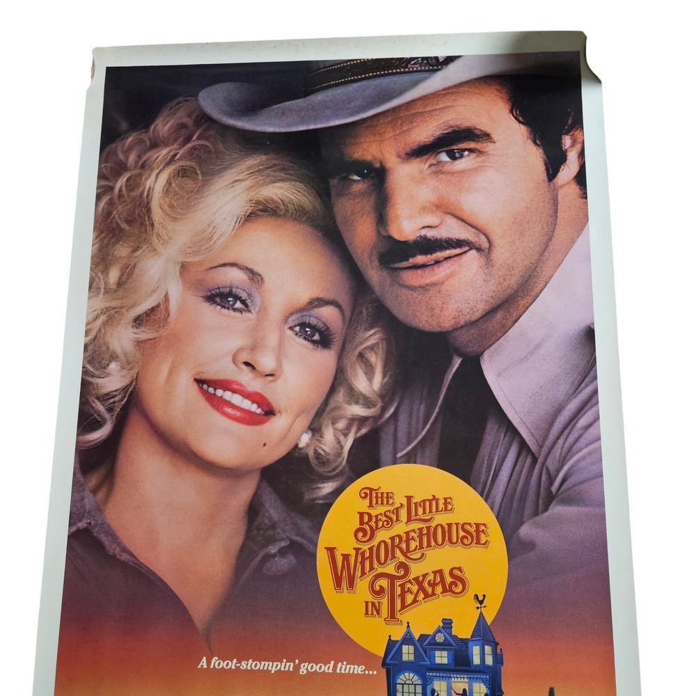 The Best Little Whorehouse in Texas 1982 Movie Poster Burt Reynolds Dolly Parton